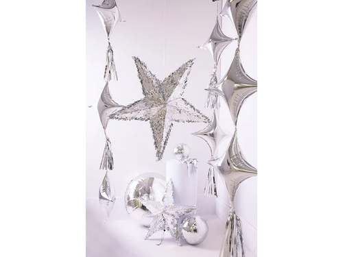 Piniata składana Gwiazdka srebrna - 1 szt.