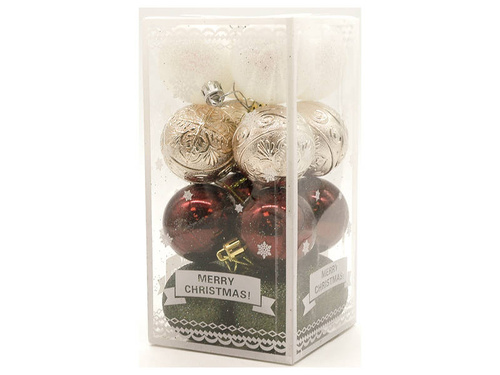 Bombki choinkowe mix kolorów 5 cm 16 szt.