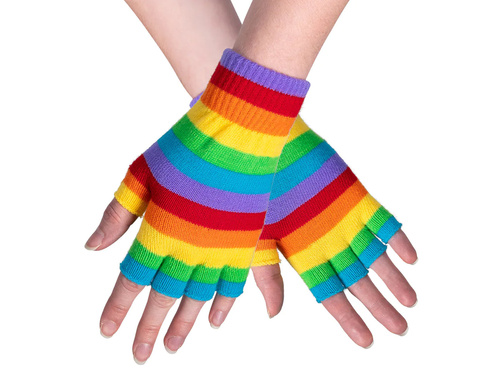 Rękawiczki tęczowe - 1 para
