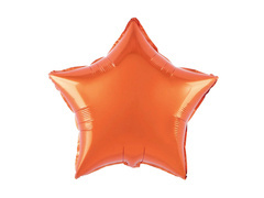 Balon foliowy gwiazdka pomarańczowa - 46 cm - 1 szt.