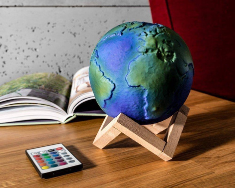 Lampka Kula Ziemska 3D - 16 kolorów