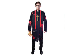 Kostium Ksiądz Zombie dla mężczyzny