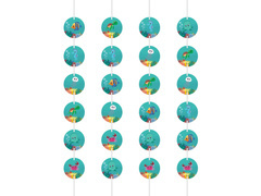 Dekoracja wisząca urodzinowa Podwodny Świat - 4 szt.