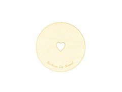 Podstawka drewniana pod kubek - Kocham Cię Mamo! - 10 cm - 1 szt.