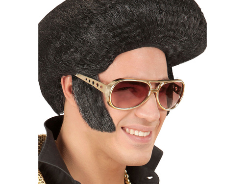 Bokobrody czarne Elvis - 1 para