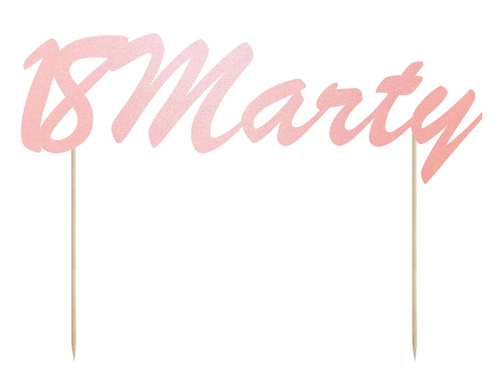 Topper papierowy na tort personalizowany 18 urodziny - 1 szt.