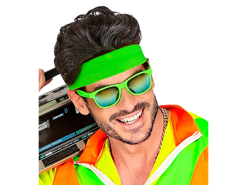 Opaska na głowę neonowa zielona - 1 szt.