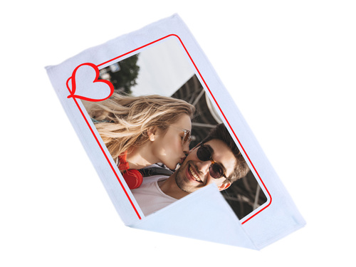 Ręcznik personalizowany na Walentynki - 30x50 cm
