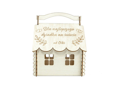 Domek na słodycze z imieniem na Dzień Dziadka - 1 szt.