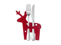 Etui na sztućce Renifer czerwony - 4 szt.
