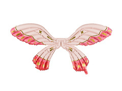 Balon foliowy Skrzydła motyla różowe - 102 x 50 cm - 1 szt.