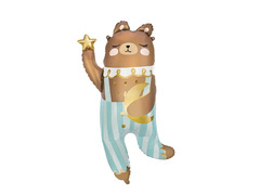 Balon foliowy Miś błękitny - 55 x 90 cm - 1 szt.