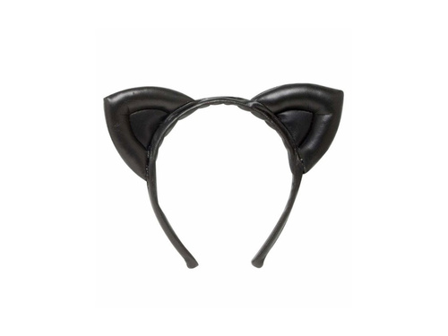 Opaska na głowę Kocie uszy skóropodobne