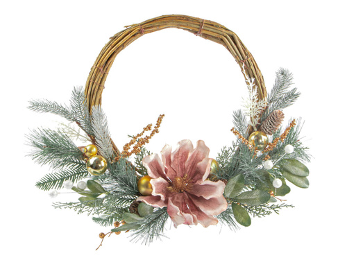 Dekoracja wisząca wieniec świąteczny - 45 cm - 1 szt.