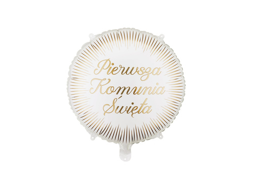 Balon foliowy Pierwsza Komunia Święta - 35 cm - 1 szt.