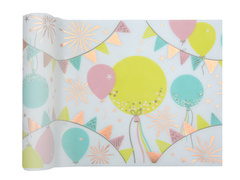 Bieżnik urodzinowy Happy Birthday - 30 cm x 3 m - 1 szt.