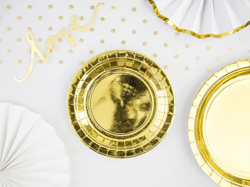 Organza biała ze złotymi kropkami - 36 cm x 9 m.