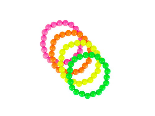 Bransoletki neonowe Disco lata 80-te - 4 szt.