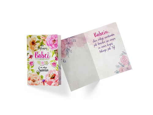 Kartka z życzeniami na Dzień Babci - 1 szt.