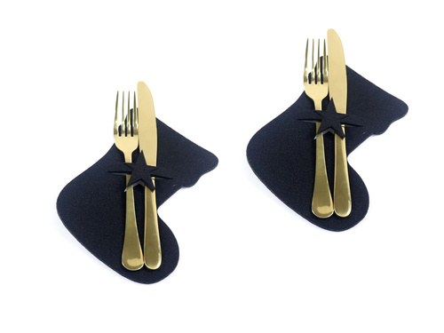 Etui na sztućce z miękkiego filcu - But - 2 szt.