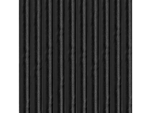 Słomki rurki czarne - 10 szt.