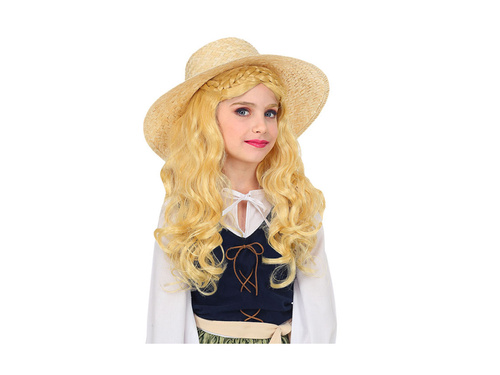 Blond peruka średniowiecznej dziewczyny