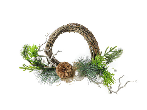 Dekoracja wisząca wieniec świąteczny - 1 szt.