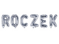 Zestaw balonów foliowych "Roczek" srebrny - 35 cm