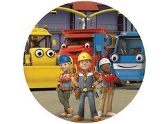 Dekoracyjny opłatek tortowy Bob Budowniczy - 20 cm