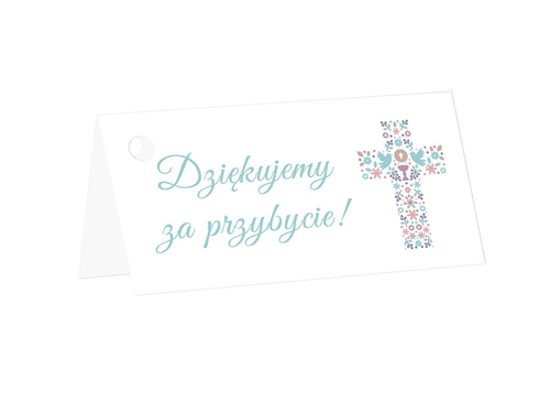 Aniołki gipsowe z podziękowaniem personalizowanym - 6 szt.