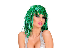 Zielona peruka z lametą
