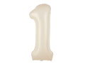 Balon foliowy kremowa cyfra 1 - 100 cm - 1 szt.
