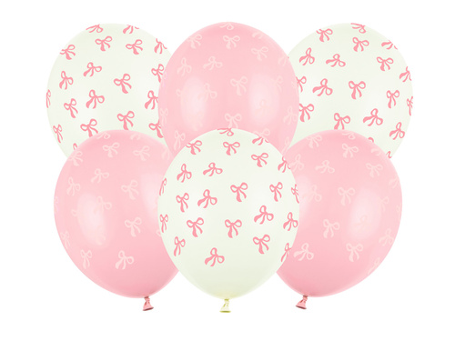 Zestaw balonów lateksowych kokardki - 30 cm - 6 szt.