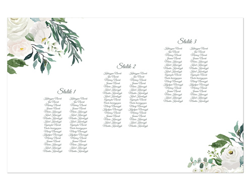 Plany stołów weselnych - 90x60 cm - 1 szt.