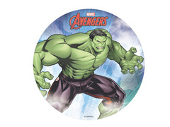 Dekoracyjny opłatek tortowy Hulk Avengers - 20 cm - 1 szt.