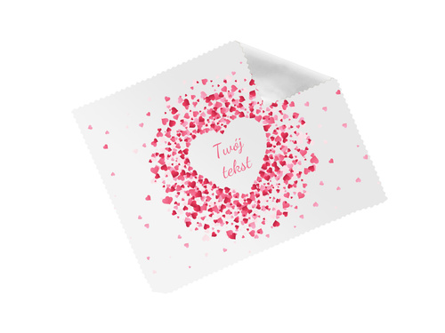 Ściereczka personalizowana do okularów na Walentynki - 1 szt.