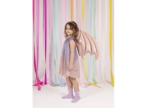 Balon foliowy Skrzydła Nietoperza różowe złoto - 85 x 50 cm - 1 szt.