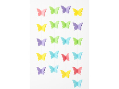 Dekoracja wisząca kolorowe  Motylki  3D - 3 m - 1 szt.