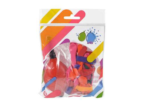 Balony wodne z pompką - 45 szt.
