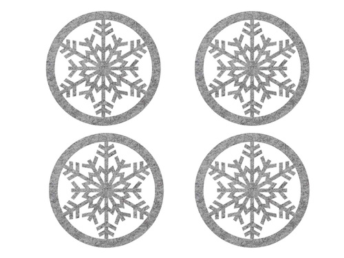 Podstawka pod kubek - Śnieżynka - 10 cm - 4 szt.
