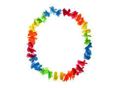 Naszyjnik hawajski - kolorowy - 1 szt.