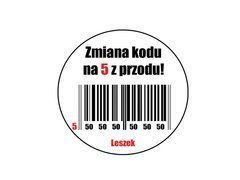 Dekoracyjny jadalny opłatek tortowy Kod Kreskowy na urodziny - 14 cm