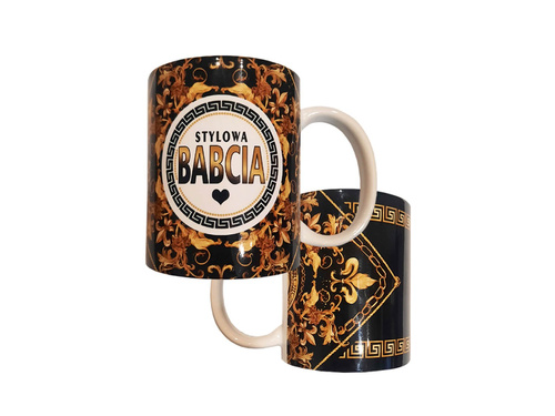 Kubek z napisem Stylowa Babcia