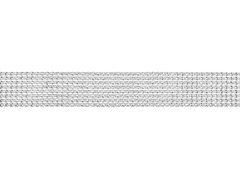 Taśma dekoracyjna z cyrkoniami srebrna - 9 m - 1 szt.