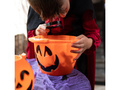 Wiaderko pomarańczowe Dynia z podświetlaną rączką na Halloween - 22,5 x 16 cm - 1 szt.