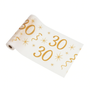 Dekoracja bieżnik na stół z nadrukiem na 30 urodziny - 28 cm x 5 m - 1 szt.