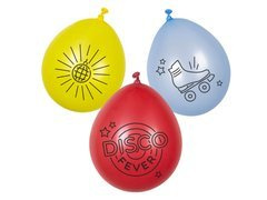 Balony lateksowe Disco Fever - 23 cm - 6 szt.