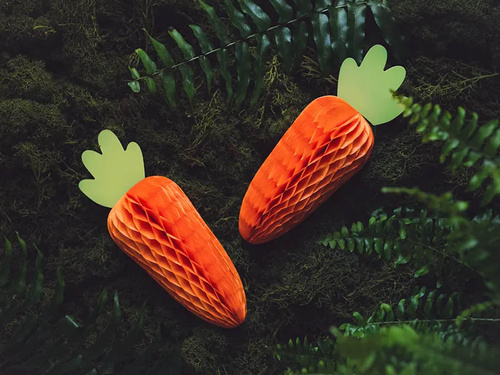 Dekoracja wisząca rozetka Marchewka - 20 cm - 1 szt.