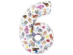 Balon foliowy cyfra 6 Bluey - 49x72 cm - 1 szt.