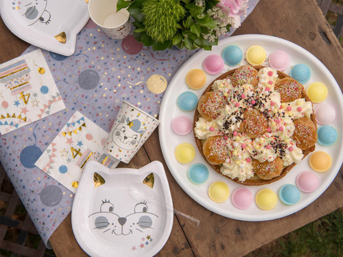 Talerzyki papierowe Kotek - 18 cm - 10 szt.